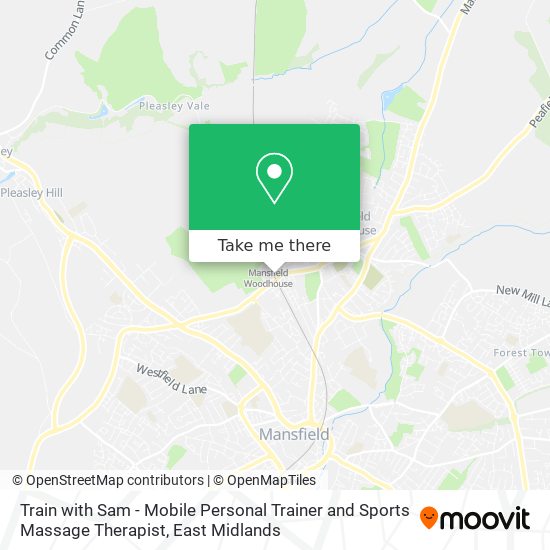 Train with Sam - Mobile Personal Trainer and Sports Massage Therapist map