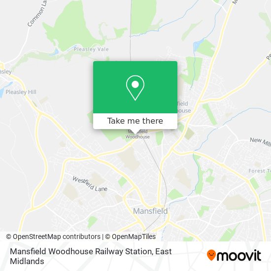 Mansfield Woodhouse Railway Station map