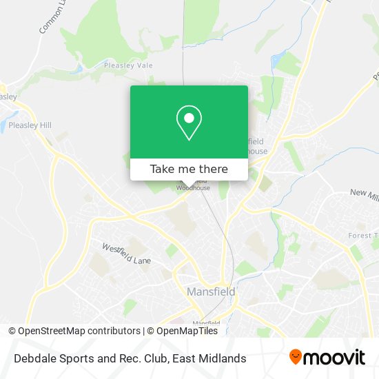Debdale Sports and Rec. Club map