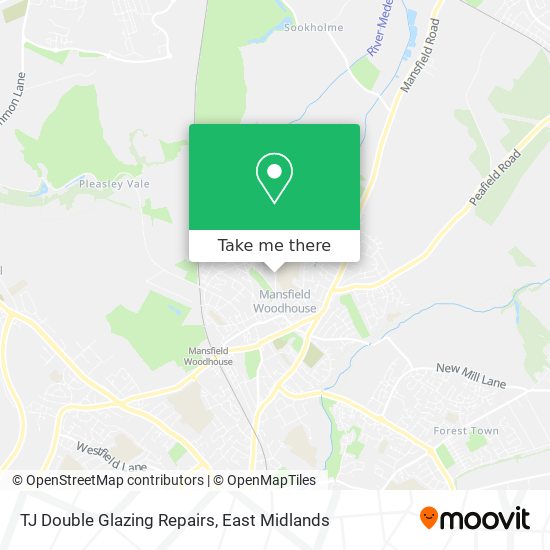 TJ Double Glazing Repairs map