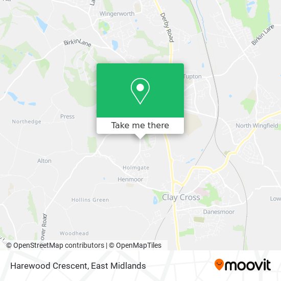 Harewood Crescent map