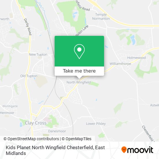 Kids Planet North Wingfield Chesterfield map