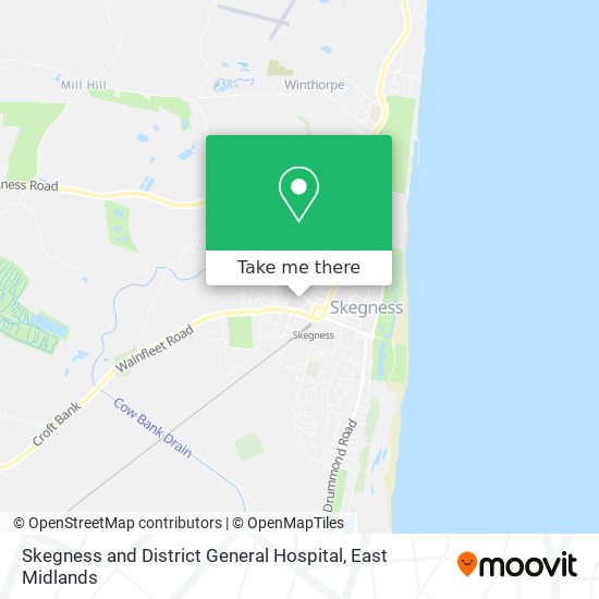 Skegness and District General Hospital map