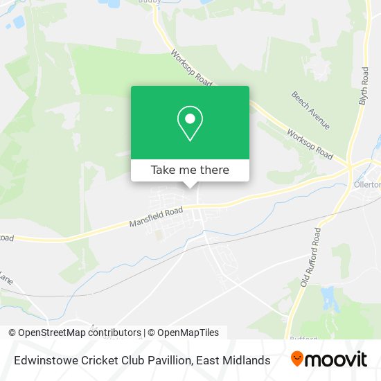 Edwinstowe Cricket Club Pavillion map