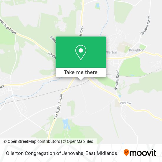 Ollerton Congregation of Jehovahs map