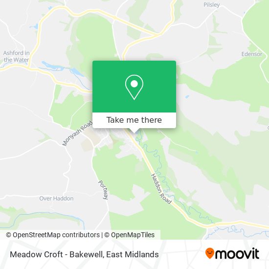 Meadow Croft - Bakewell map