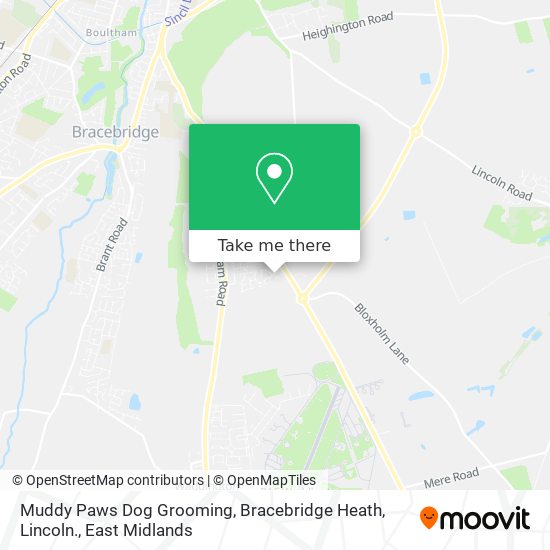 Muddy Paws Dog Grooming, Bracebridge Heath, Lincoln. map