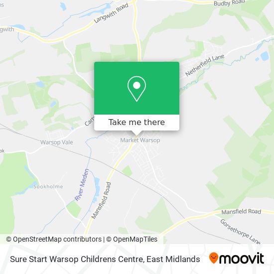 Sure Start Warsop Childrens Centre map