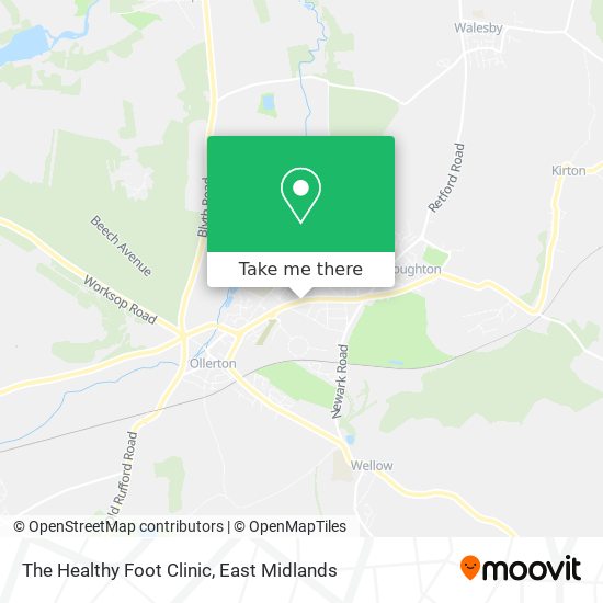 The Healthy Foot Clinic map