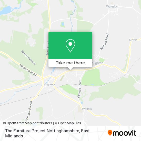 The Furniture Project Nottinghamshire map