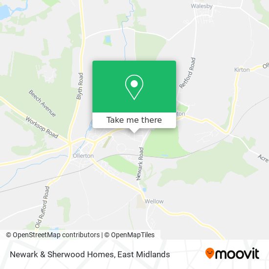 Newark & Sherwood Homes map