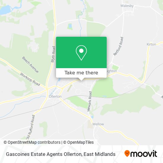 Gascoines Estate Agents Ollerton map