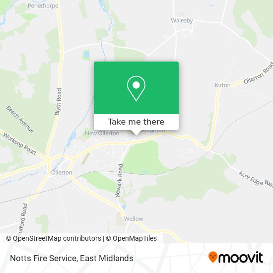 Notts Fire Service map