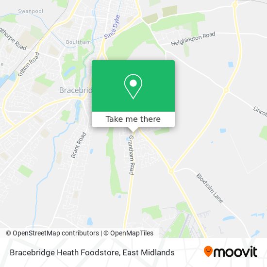 Bracebridge Heath Foodstore map