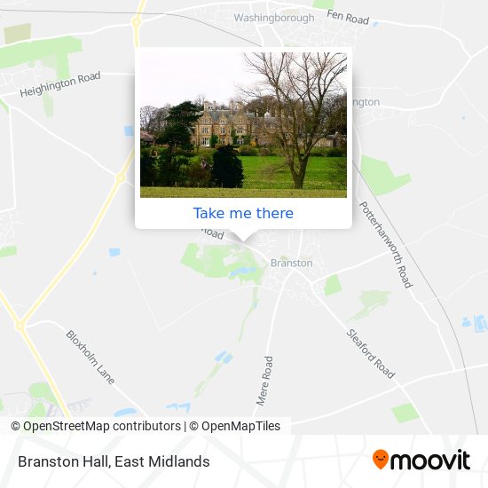 Branston Hall map