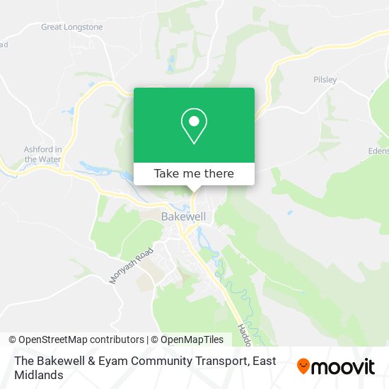 The Bakewell & Eyam Community Transport map