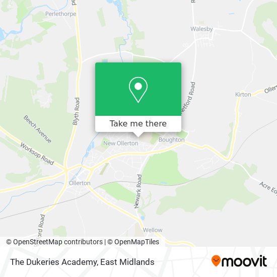 The Dukeries Academy map