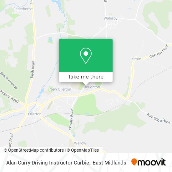 Alan Curry Driving Instructor Curbie. map