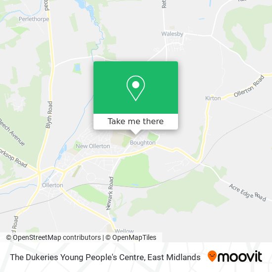 The Dukeries Young People's Centre map