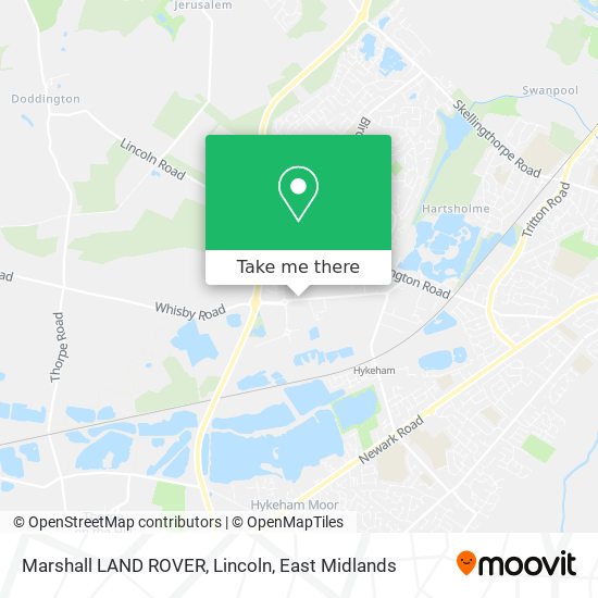 Marshall LAND ROVER, Lincoln map
