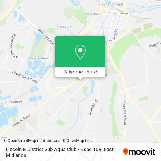 Lincoln & District Sub Aqua Club - Bsac 109 map