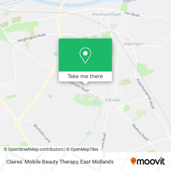 Claires' Mobile Beauty Therapy map