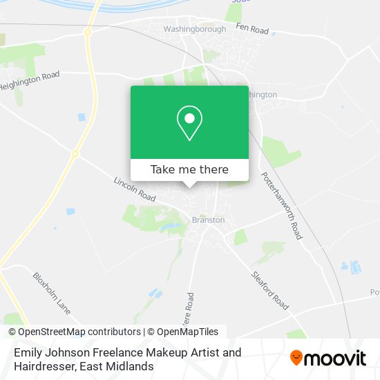 Emily Johnson Freelance Makeup Artist and Hairdresser map