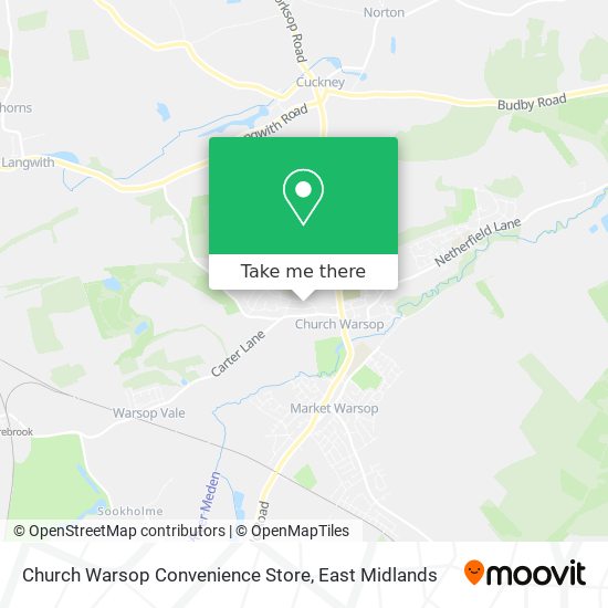 Church Warsop Convenience Store map