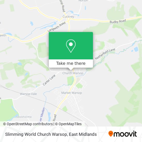 Slimming World Church Warsop map