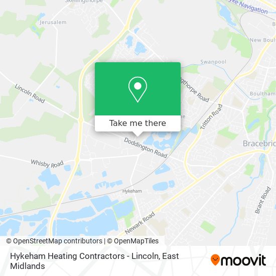 Hykeham Heating Contractors - Lincoln map