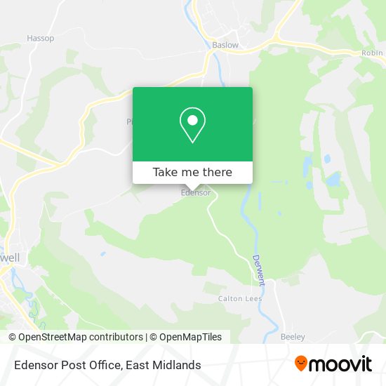 Edensor Post Office map