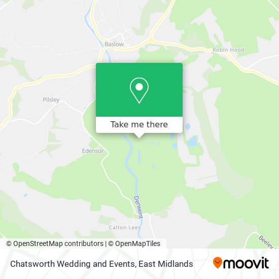 Chatsworth Wedding and Events map
