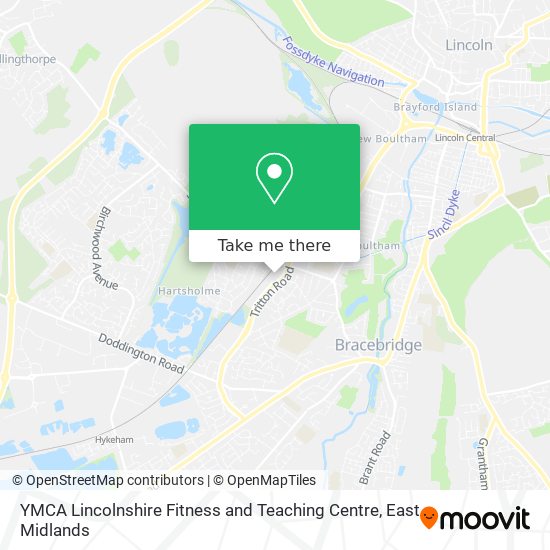 YMCA Lincolnshire Fitness and Teaching Centre map
