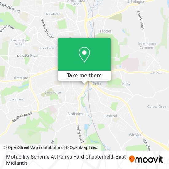 Motability Scheme At Perrys Ford Chesterfield map