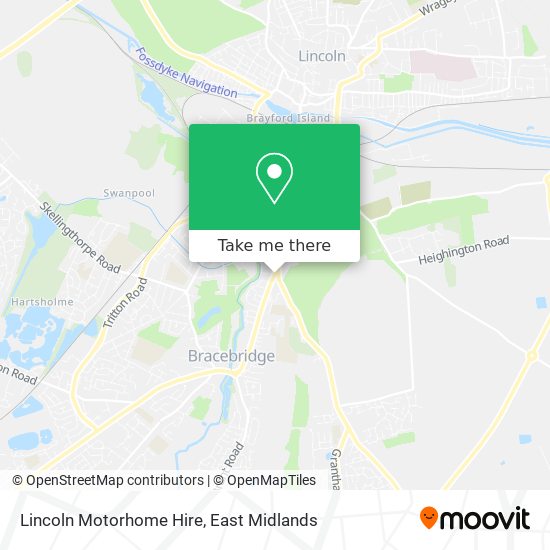 Lincoln Motorhome Hire map