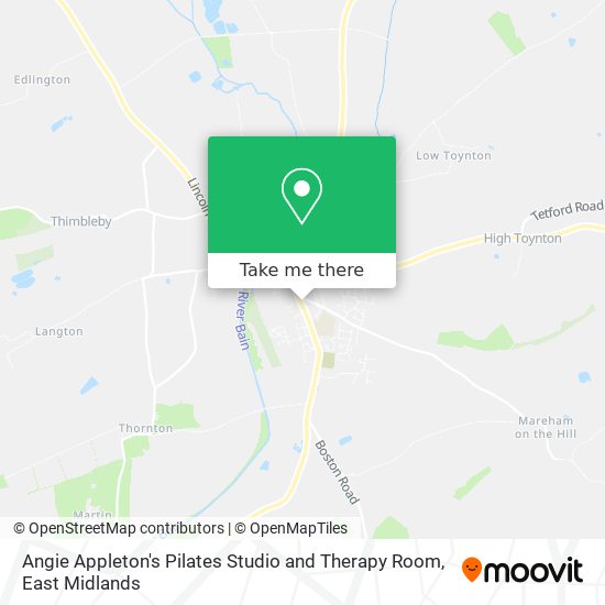 Angie Appleton's Pilates Studio and Therapy Room map