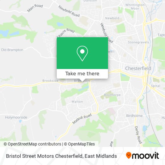 Bristol Street Motors Chesterfield map