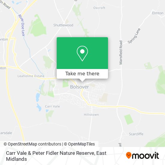 Carr Vale & Peter Fidler Nature Reserve map
