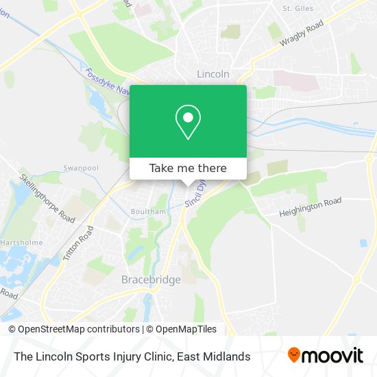 The Lincoln Sports Injury Clinic map