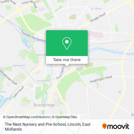 The Nest Nursery and Pre-School, Lincoln map