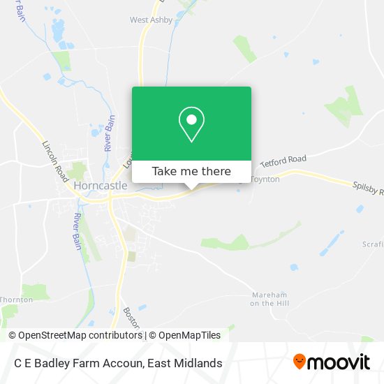 C E Badley Farm Accoun map
