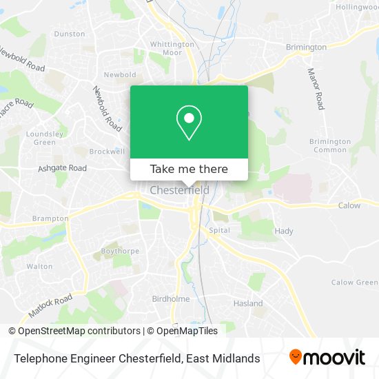 Telephone Engineer Chesterfield map