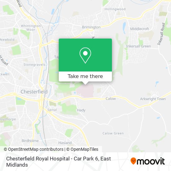 Chesterfield Royal Hospital - Car Park 6 map