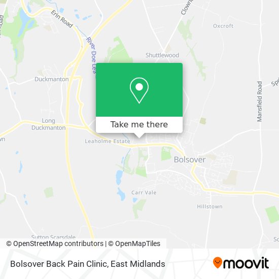 Bolsover Back Pain Clinic map