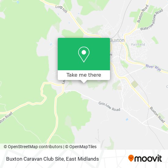 Buxton Caravan Club Site map