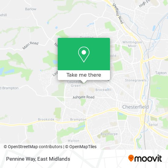 Pennine Way map