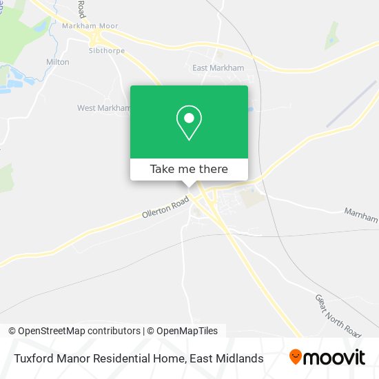 Tuxford Manor Residential Home map