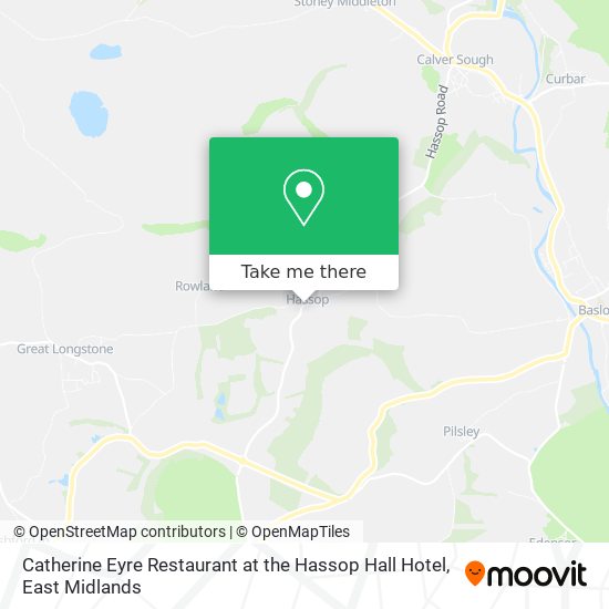 Catherine Eyre Restaurant at the Hassop Hall Hotel map