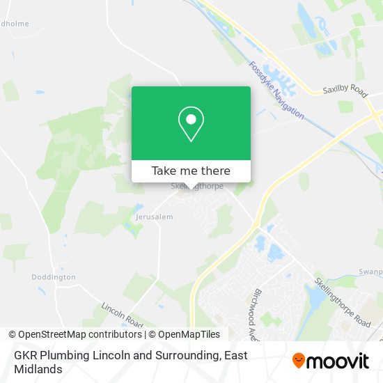 GKR Plumbing Lincoln and Surrounding map