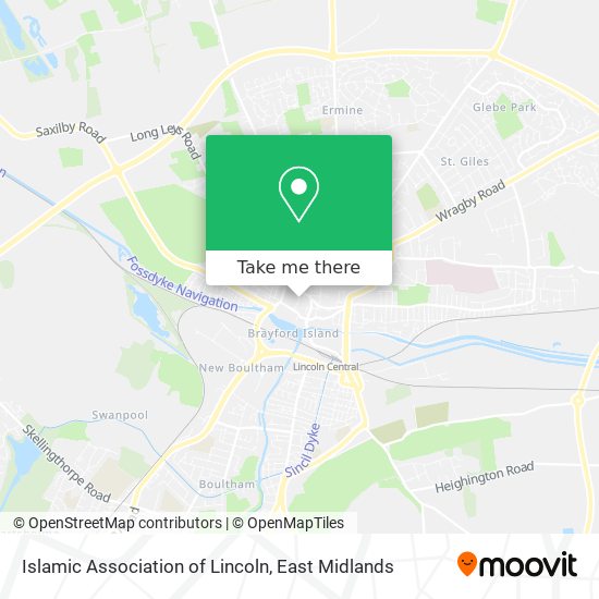 Islamic Association of Lincoln map